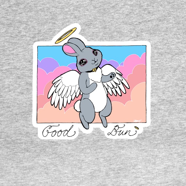 Good Bun - Angel Bunny on your Shoulder by Indi Martin